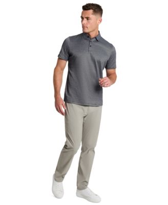 Men's Slim-Fit Two-Toned Textured-Knit Polo Shirt