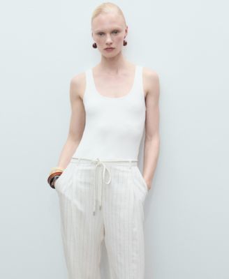 Women's Striped Combined Knitted Jumpsuit