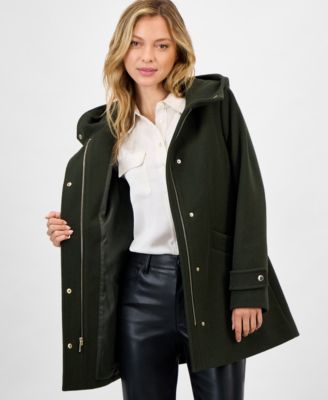 Women's Hooded Button-Front Coat, Exclusively at Macy's