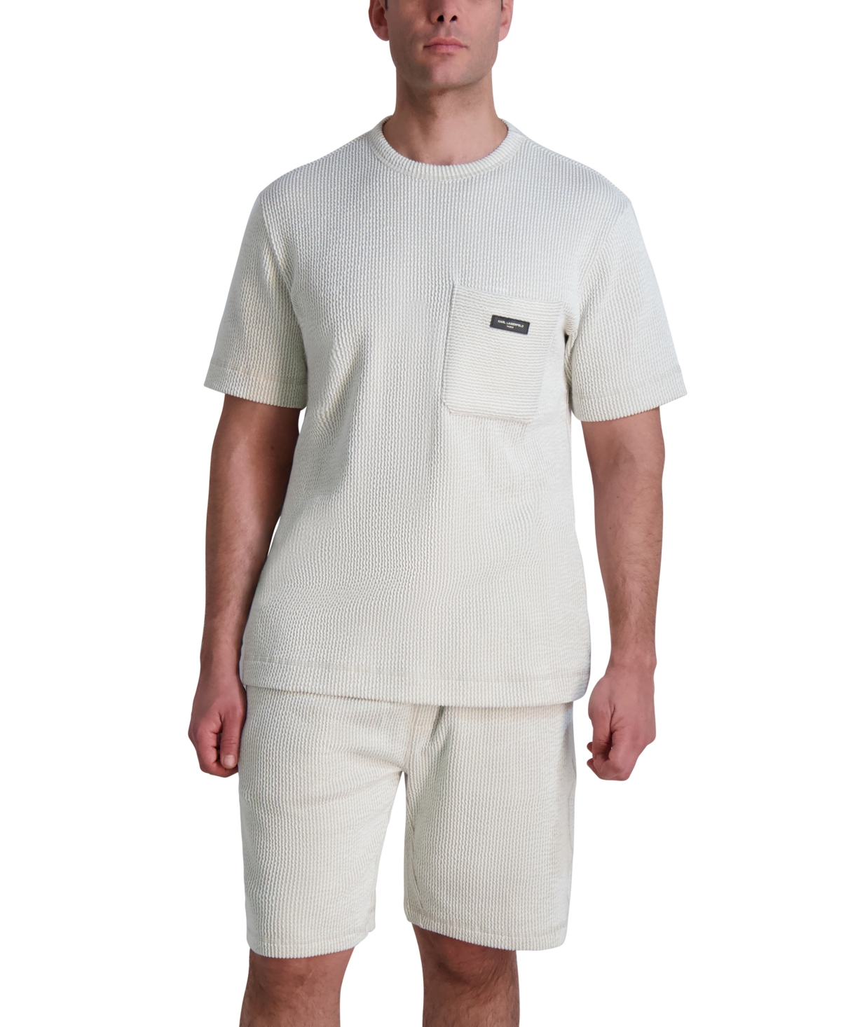 Karl Lagerfeld Men's Textured Oversized T-shirt
