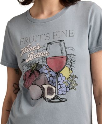 Women's Cotton Fruit Is Fine Graphic T-Shirt