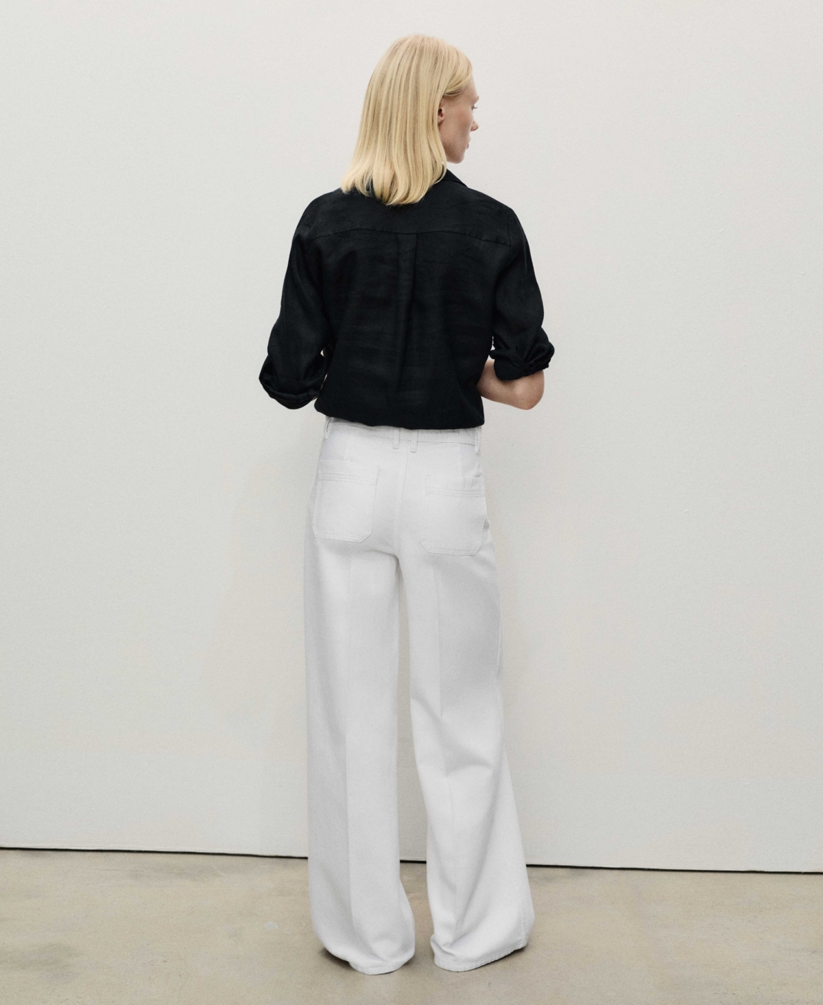 Mango Women's Pocketed Wide Leg Jeans