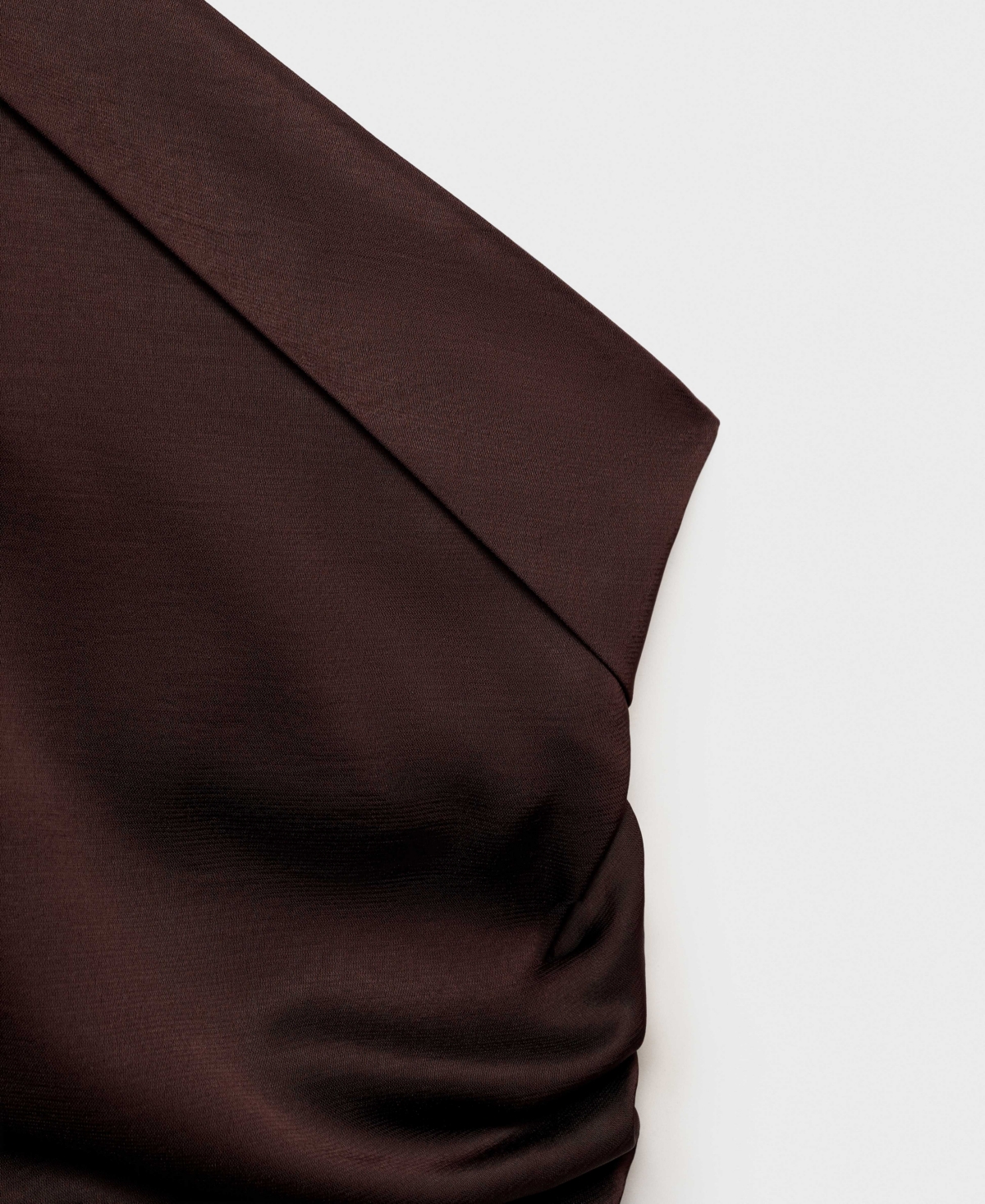 Shop Mango Women's Side Slits Asymmetrical Satin Dress