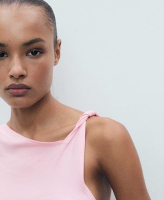 Women's Asymmetrical Fine-Knit Top