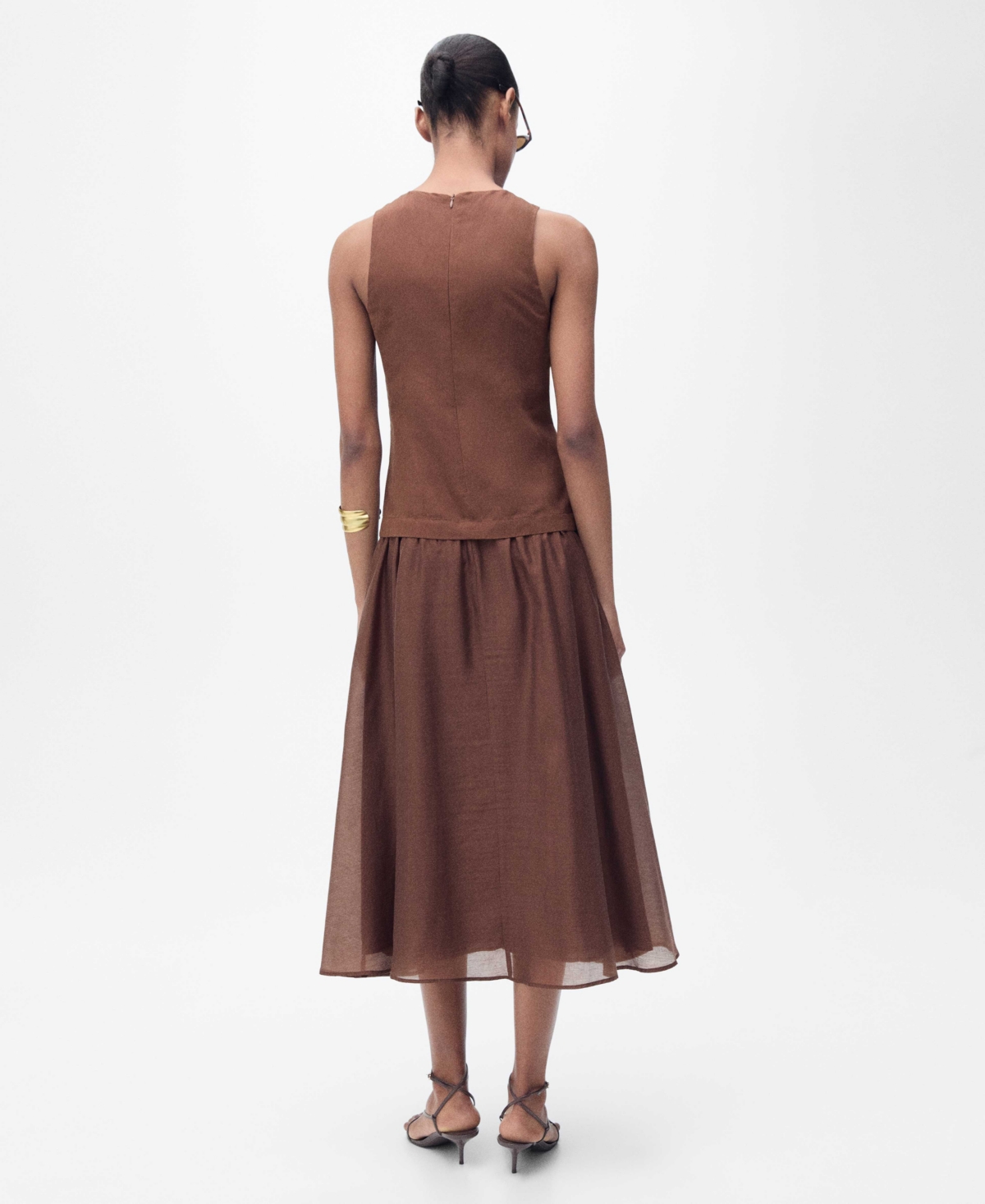 Mango Sleeveless Midi Dress