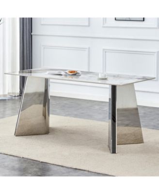 Streamdale Pandora Patterned Dining Table with Butterfly Legs (63"x31.5x30")