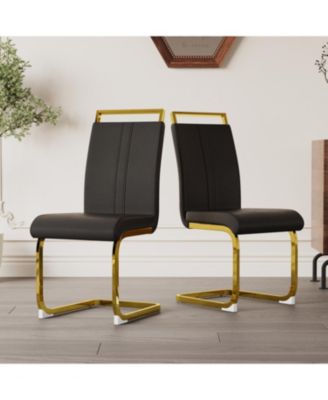(Set of 2) Modern PU Leather Dining Chairs