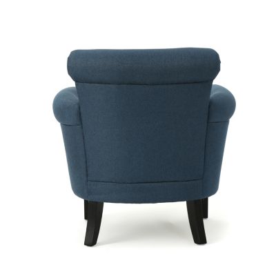 Luxury Upholstered Club Chair with Elegant Nailhead Trim