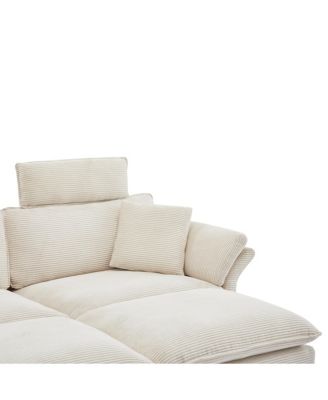 Streamdale Cloud Comfort Sectional Cozy Sectional Sofa with Ottomans for Living Room