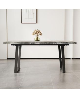 62.9 inch wooden Modern 6-Person Dining Table