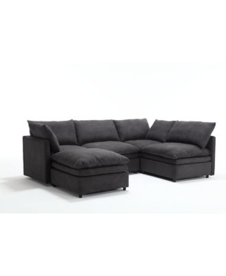 Streamdale Contemporary U-Shape Sofa with Sleeper and Chaise for Living Spaces
