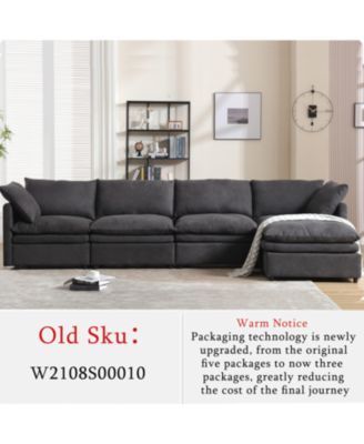 Streamdale Contemporary U-Shape Sofa with Sleeper and Chaise for Living Spaces