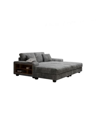 Streamdale Corduroy Convertible Sofa Bed Modern Oversized Lounge Chair