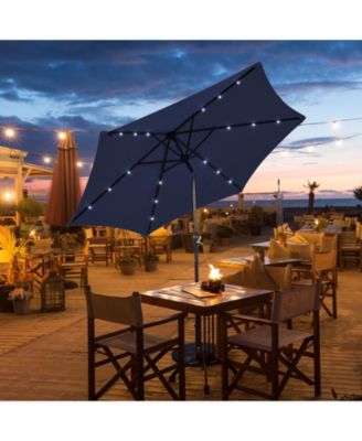 10 Feet Outdoor Patio Umbrella with Bright Solar LED Lights