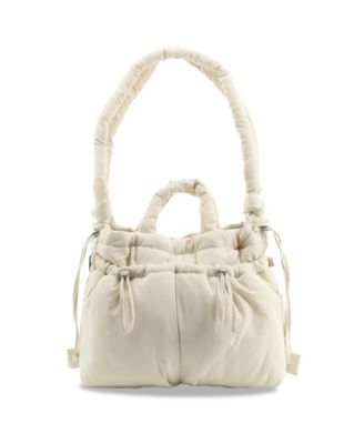 Puffy Convertible Tote with Adjustable Handles and Spacious Compartments