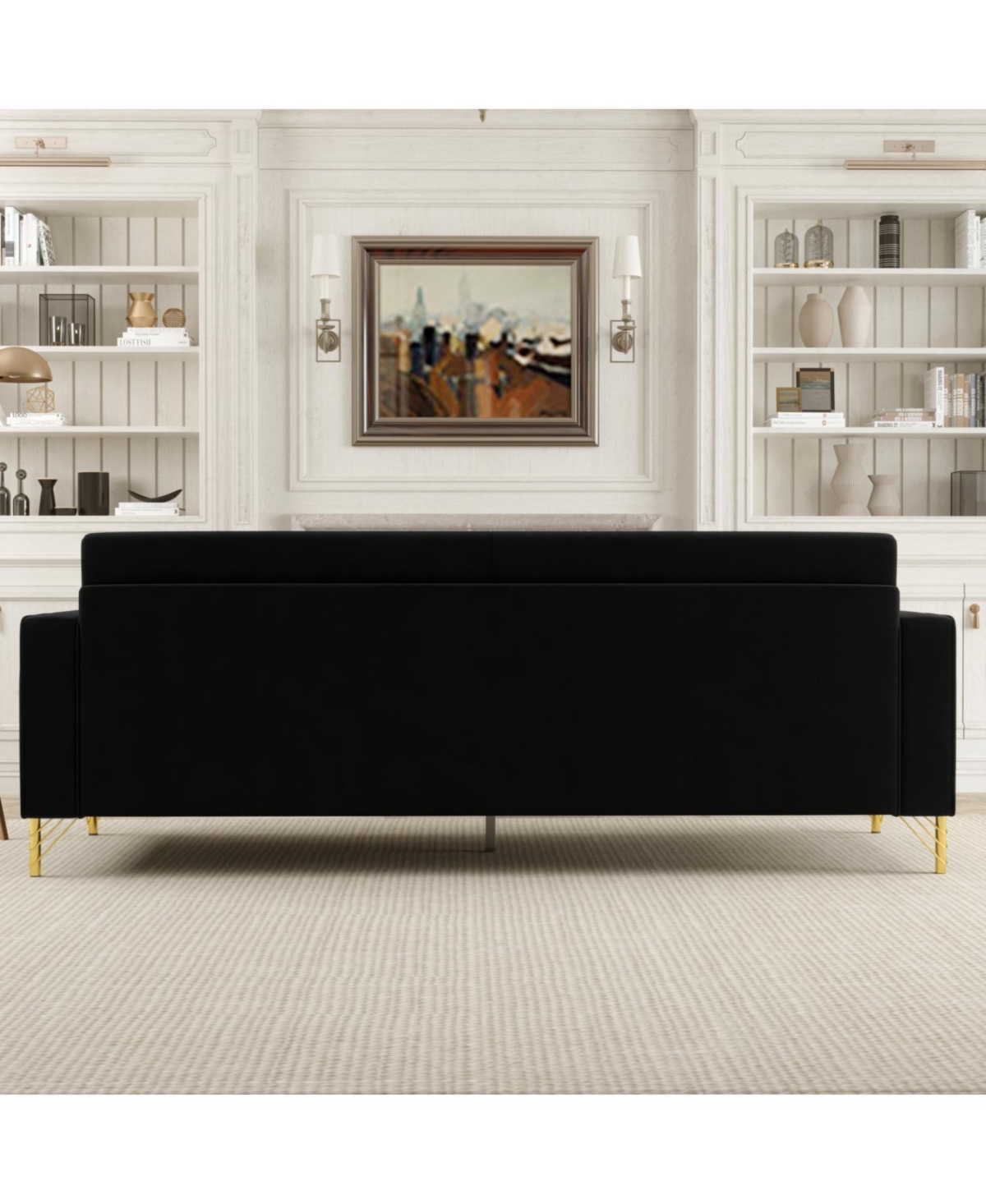 Streamdale Black 2 Seater Sofa