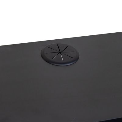 65.35in Wall Mounted Floating TV Stand with 20 Color LEDs and Charging Station