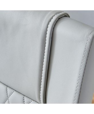 Modern Faux Leather Dining Chairs with Metal Legs Set of 8