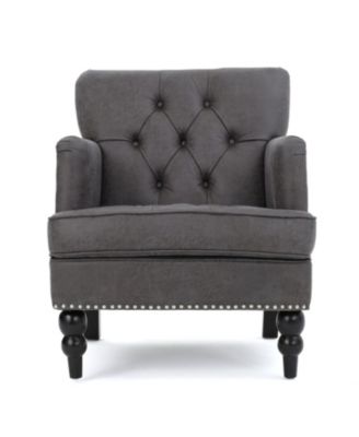 Streamdale Microfiber Club Chair W/ Diamond Tufting