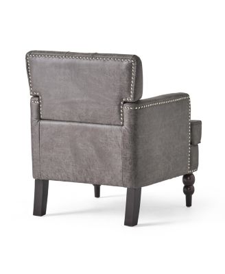 Streamdale Microfiber Club Chair W/ Diamond Tufting