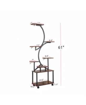 61"  Metal 8-Tier Grow Light Plant Stand