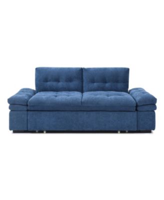 Streamdale Blue Sleeper Sofa Bed with Teddy Chaise