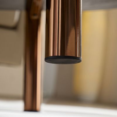 1Pc MDF Faux Marble Top, Gold Metal Legs, Mid-Century Style Coffee Table