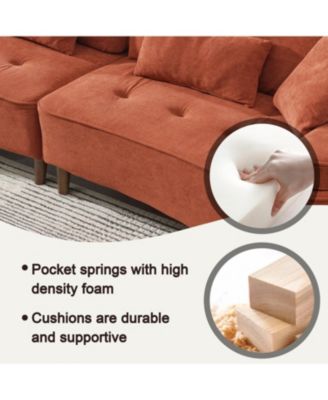 Streamdale Cozy Deep-Seated Sofa with Pillow (103")