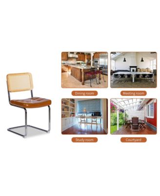  Modern Breuer Dining Chairs (Brown, Set of 2)