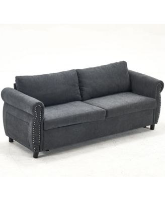 80.7" 2-in-1 Sofa Bed Sleeper with Large Mattress(63"70.93.3 inch), for Living Room Spaces Bedroom