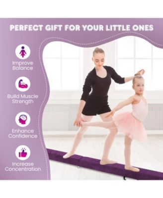 Folding Balance Beam with Solid Wood Base and Anti-slip Bottom