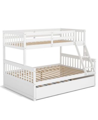 Twin Over Full Convertible Bunk Bed with Twin Trundle