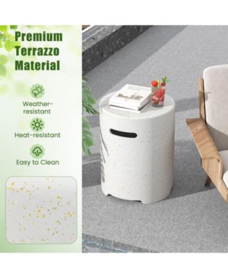 Propane Tank Cover Table with Side Handles and Protective Cover