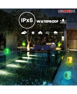Rock Speaker Outdoor Waterproof Bluetooth Garden Speakers Solar & USB Charging RGB Colors for Patio Pool & Home