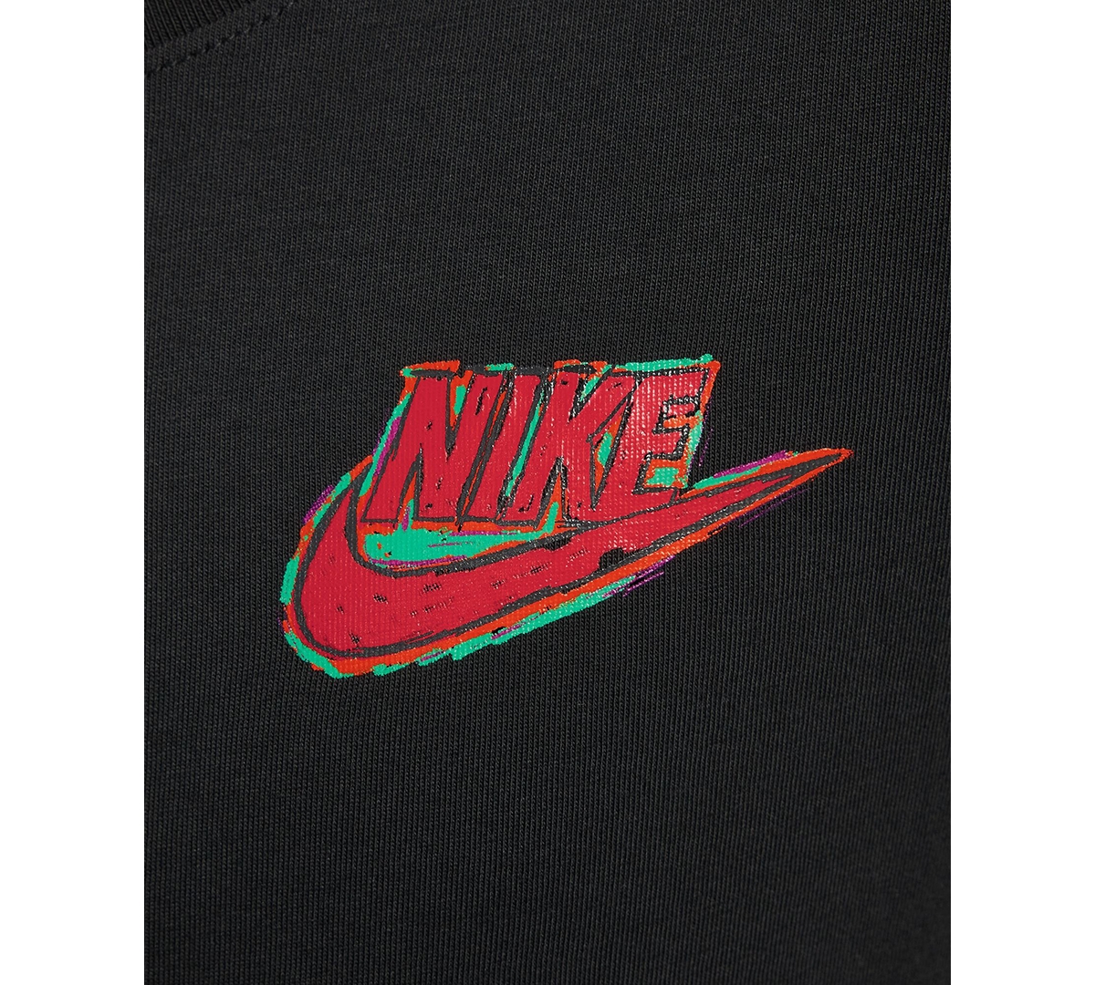 Nike Sportswear Big Boys Cotton Logo Graphic T-shirt In Black