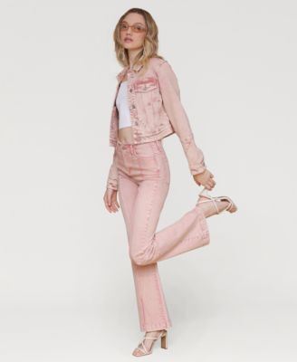 Women's Pintucked Flared Jeans 