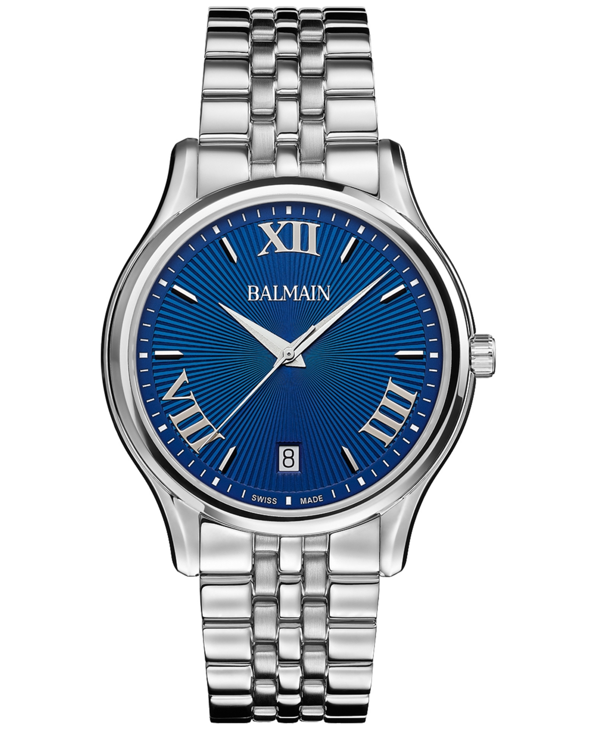 Men's Swiss Beleganza Stainless Steel Bracelet Watch 40mm - Blue