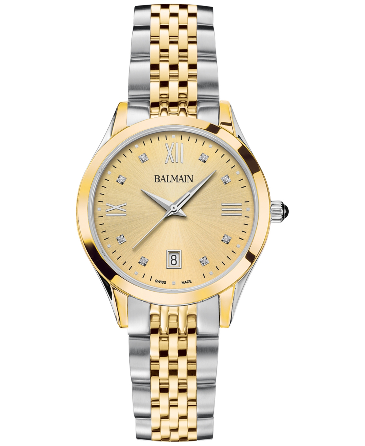 Women's Swiss Classic R Diamond Accent Two-Tone Stainless Steel Bracelet Watch 34mm - Yellow