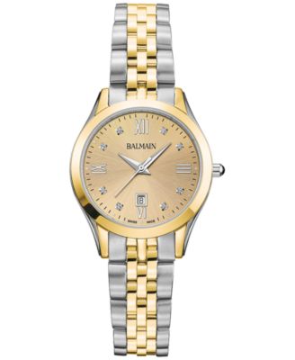 Balmain - Women's Swiss Classic R Diamond Accent Two-Tone Stainless Steel Bracelet Watch 30mm