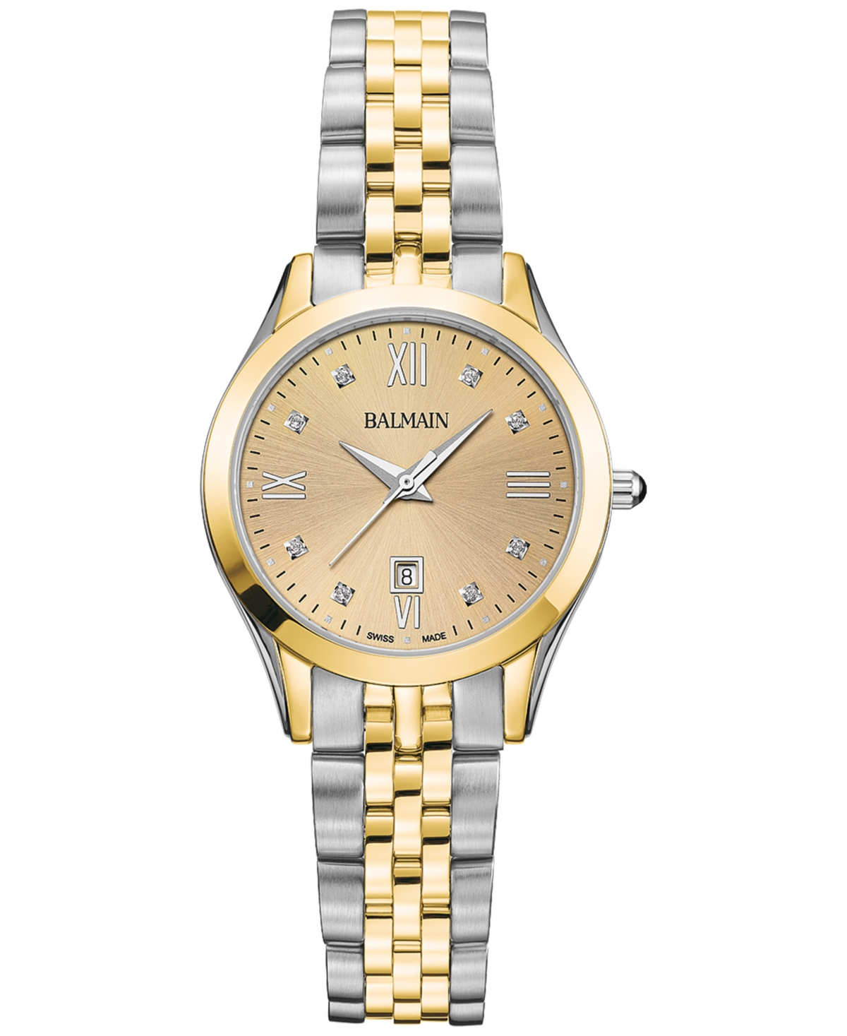 Women's Swiss Classic R Diamond Accent Two-Tone Stainless Steel Bracelet Watch 30mm - Yellow