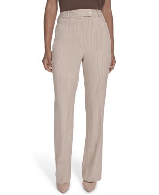 Calvin Klein - Women's Pinstriped Modern-Fit Pants