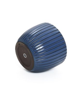 Ribbed Bowl Round Ceramic Decorative Planter Pot