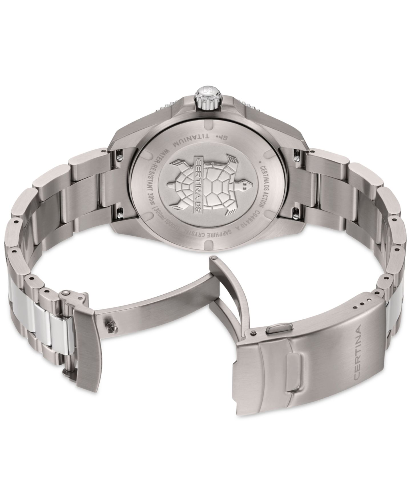 Мужские часы Certina Swiss DS Action Silver-Tone Titanium Bracelet Watch 40mm — фото 4