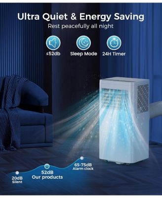 10000 BTU, 3-in-1 Portable AC with Sleep Mode, RC, LED Display, 24H Timer, Cools Up to 450 Sq. Ft., Window Kit, Air Conditioner
