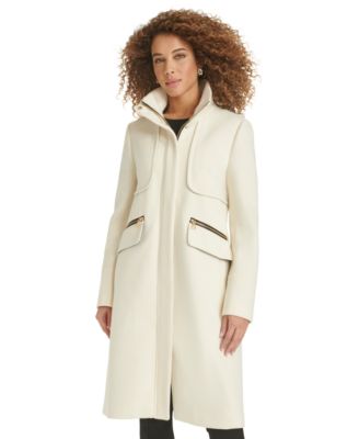 Women's Zip-Front Boucl&eacute; Coat, Created for Macy's