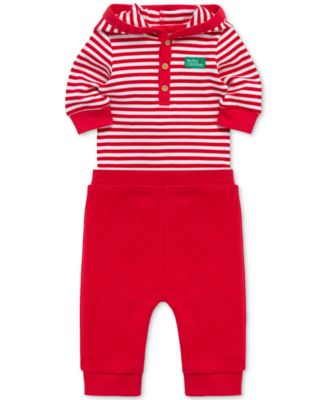 Baby Boys Cotton Santa Bodysuit & Pants, 2 Piece Set 
