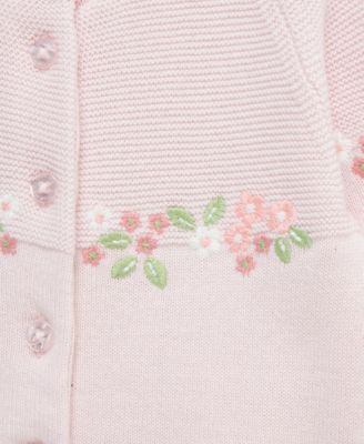 Baby Girls Cotton Garland Sweater Coverall