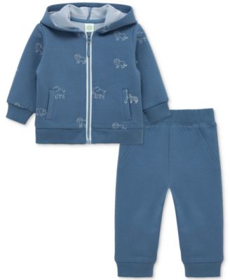 Little Me - Baby Zip-Up Safari Hoodie & Pants, 2 Piece Set