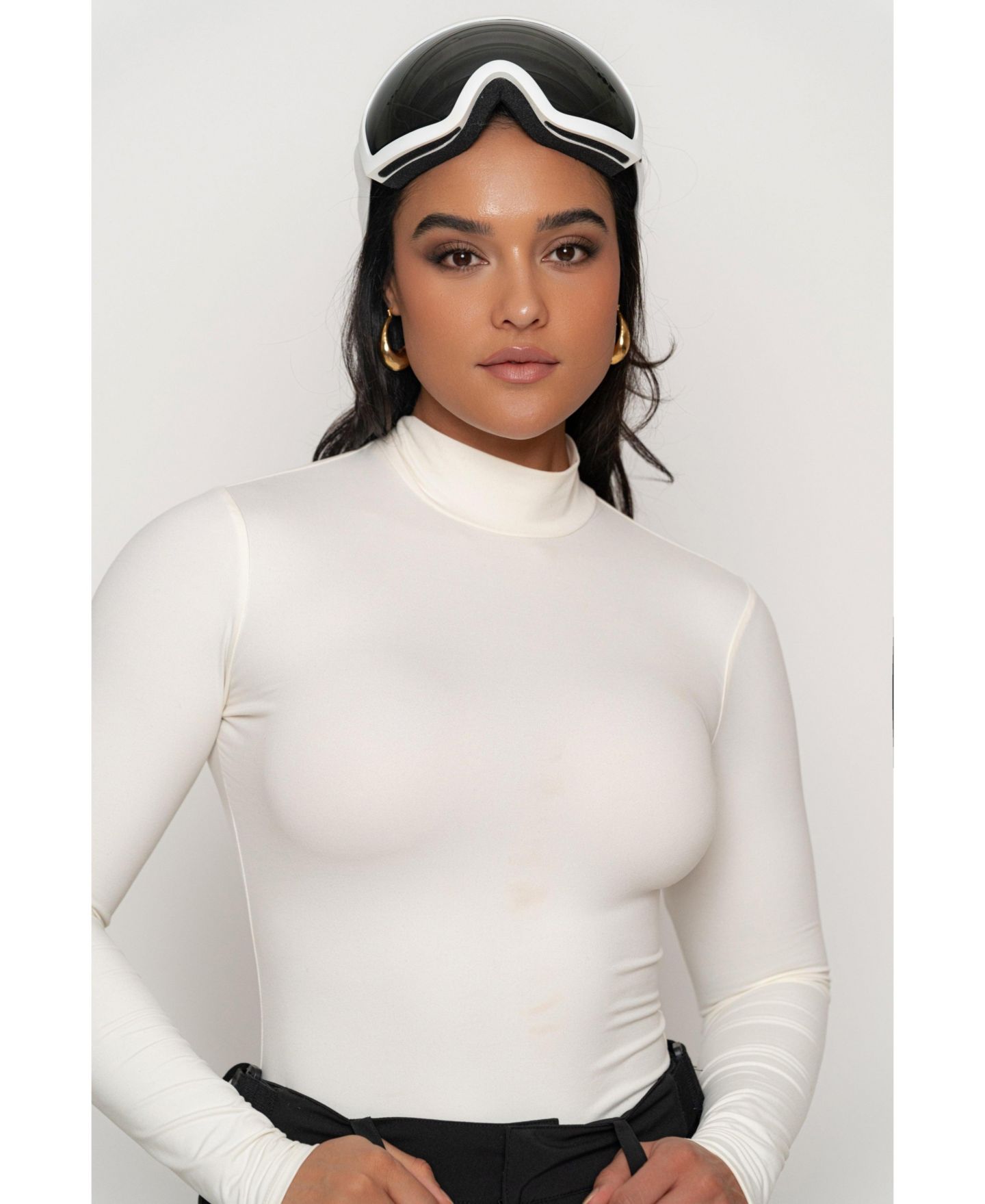 Женский топ JLUXLABEL Turtleneck Long Sleeve, цвет: Молочный — фото 3