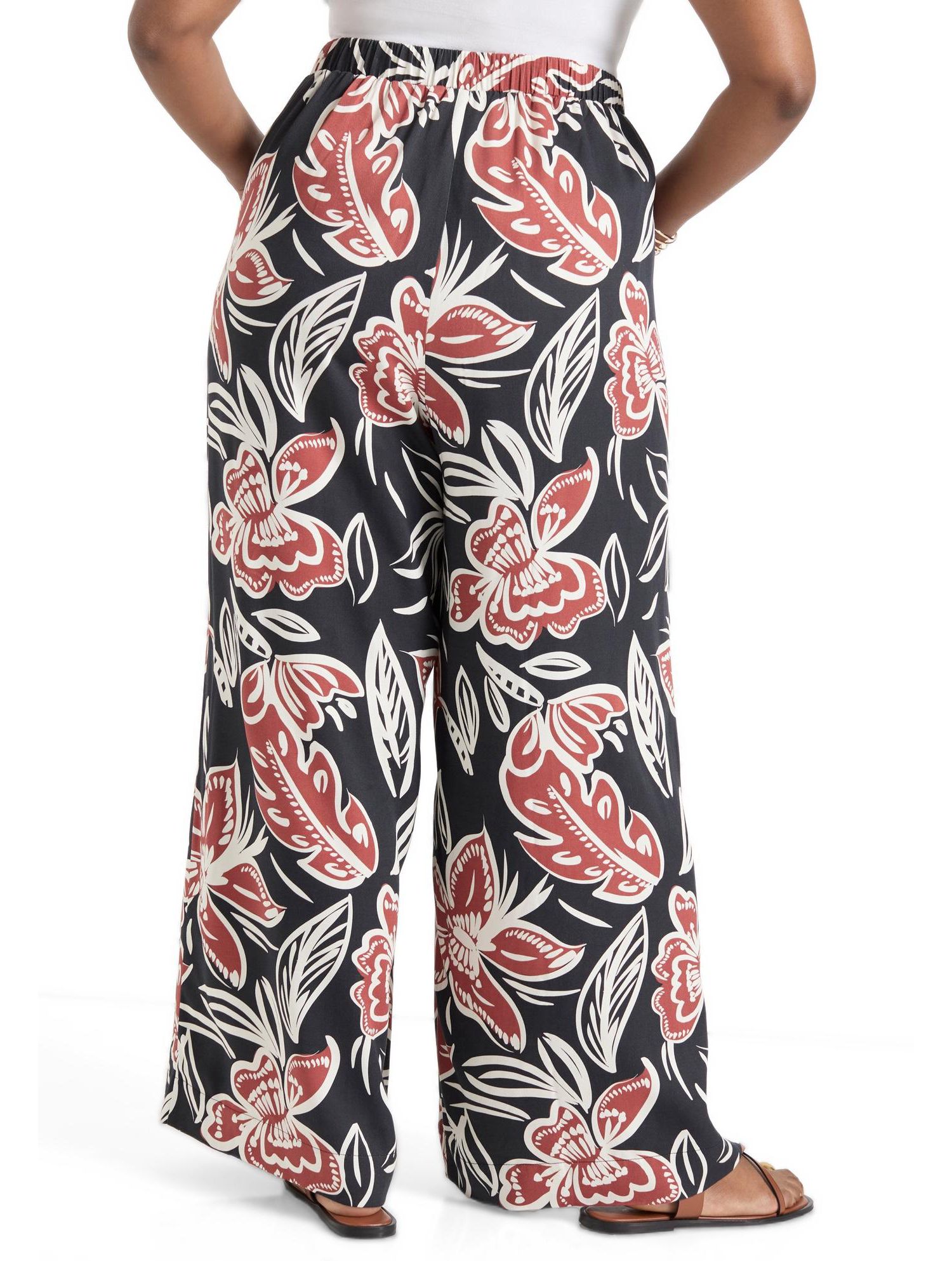 Women's June + Vie Wide-Leg Pull-On Pants